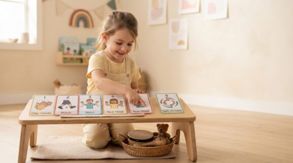 Sing, Move & Listen: Repeated Songs & Rhymes for 5 Years parent learning guide for a 5-year-old