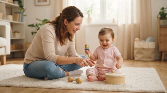 Sing, Move & Listen: Rhythm & Beat for 1 Year parent learning guide for a 1-year-old