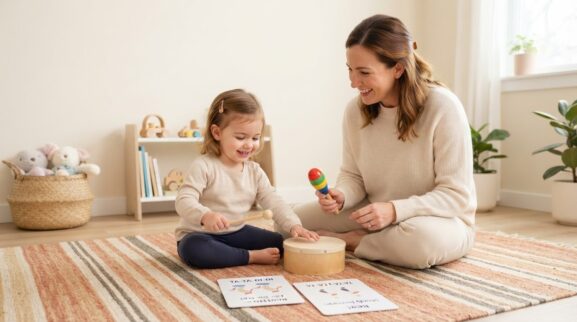 Sing, Move & Listen: Rhythm & Beat for 2 Years parent learning guide for a 2-year-old