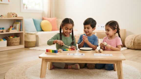 Sing, Move & Listen: Rhythm & Beat for 4 Years parent learning guide for a 4-year-old
