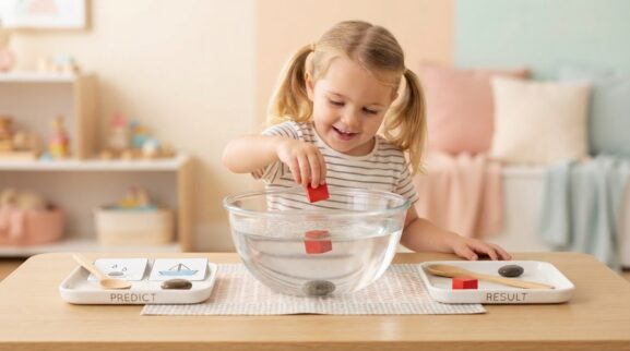 Sink & Float Activity Cards for 4 Years printable learning activity for a 4-year-old