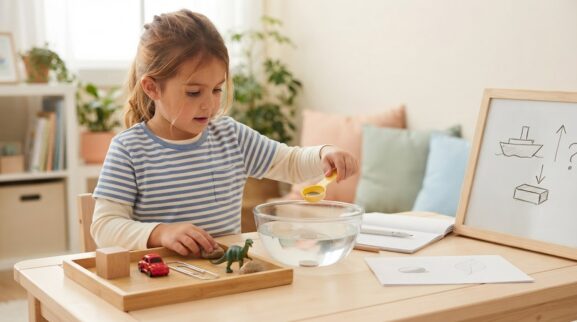 Sink & Float Activity Cards for 5 Years printable learning activity for a 5-year-old