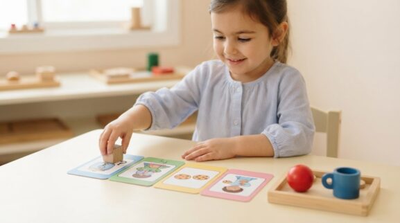 Social & Functional Words Activity Cards for 4 Years printable learning activity for a 4-year-old