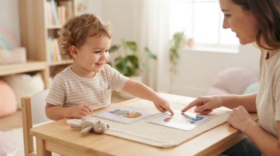 Social Problem Solving Activity Cards for 2 Years printable learning activity for a 2-year-old