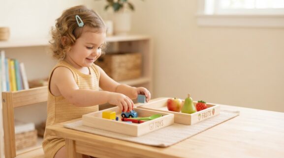 Sorting & Categorizing Activity Cards for 2 Years printable learning activity for a 2-year-old