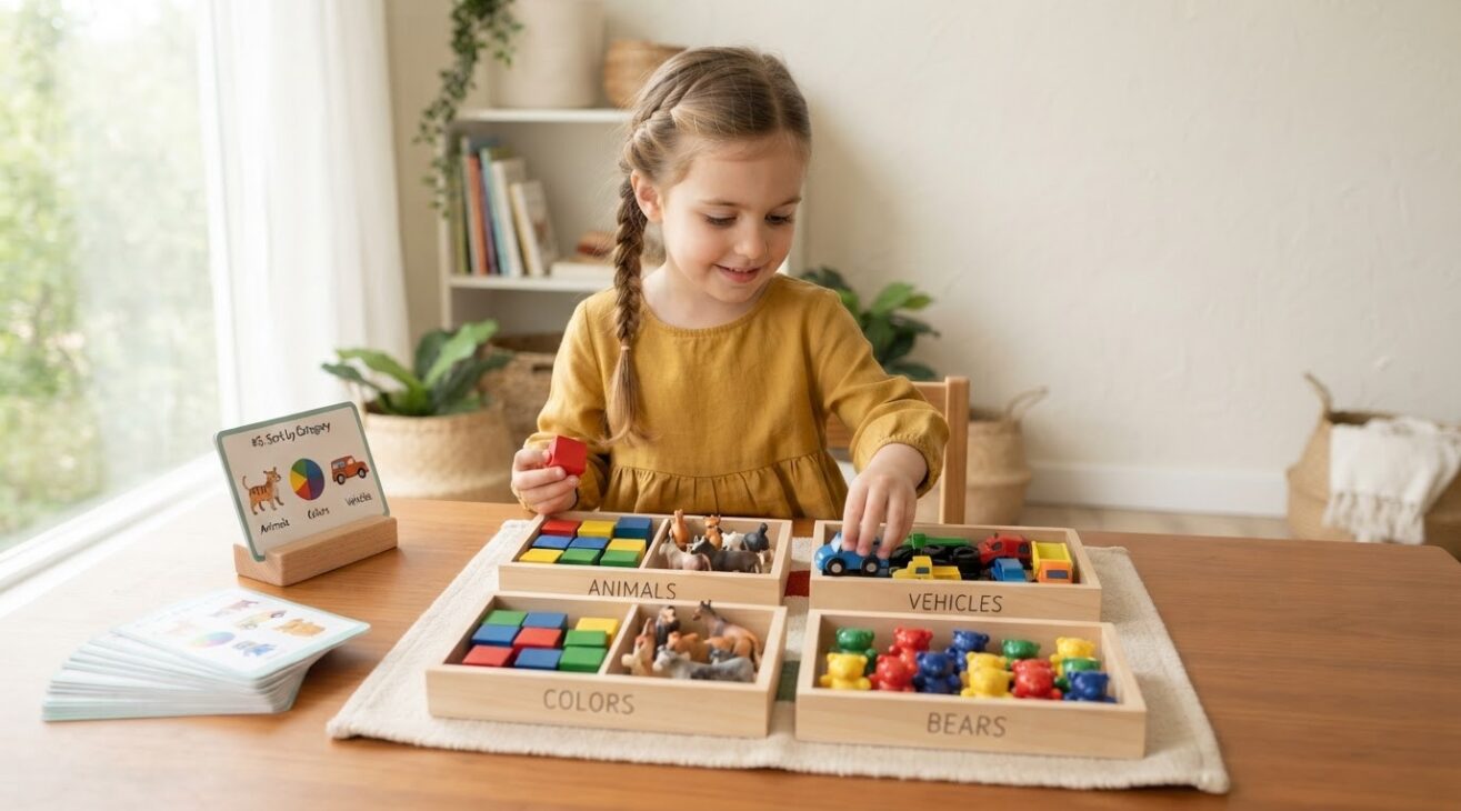 Sorting & Categorizing Activity Cards for 5-Year-Old Kids