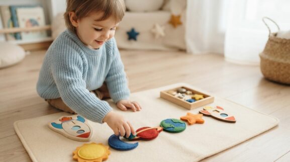 Space Basics Activity Cards for 3 Years printable learning activity for a 3-year-old