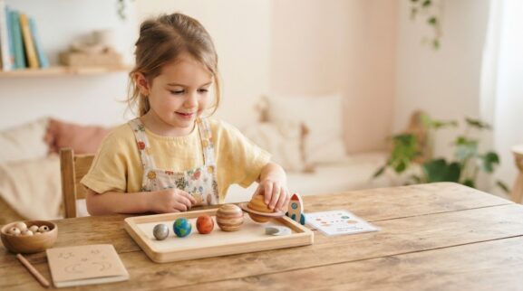 Space Basics Activity Cards for 4 Years printable learning activity for a 4-year-old