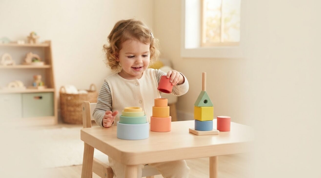 Stacking & Nesting Activity Cards for 2-Year-Old Toddlers