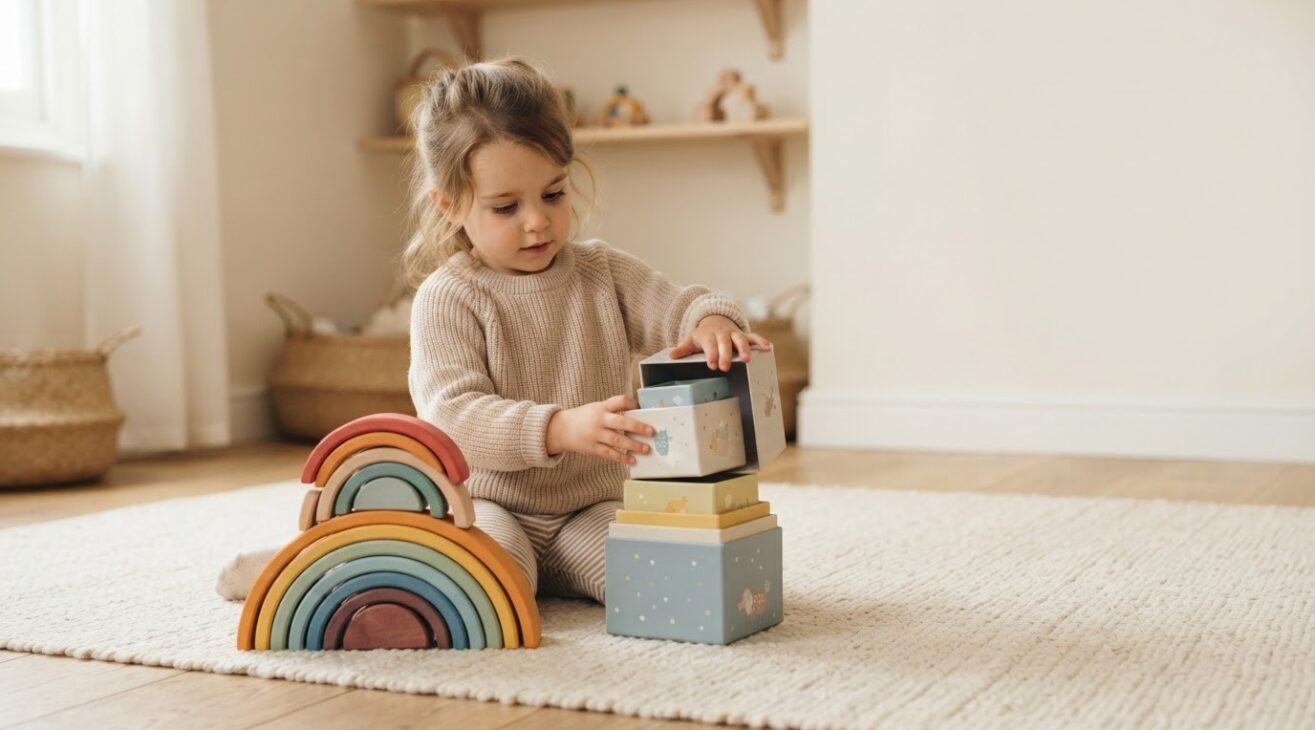 Stacking & Nesting Activity Cards for 3-Year-Old Toddlers
