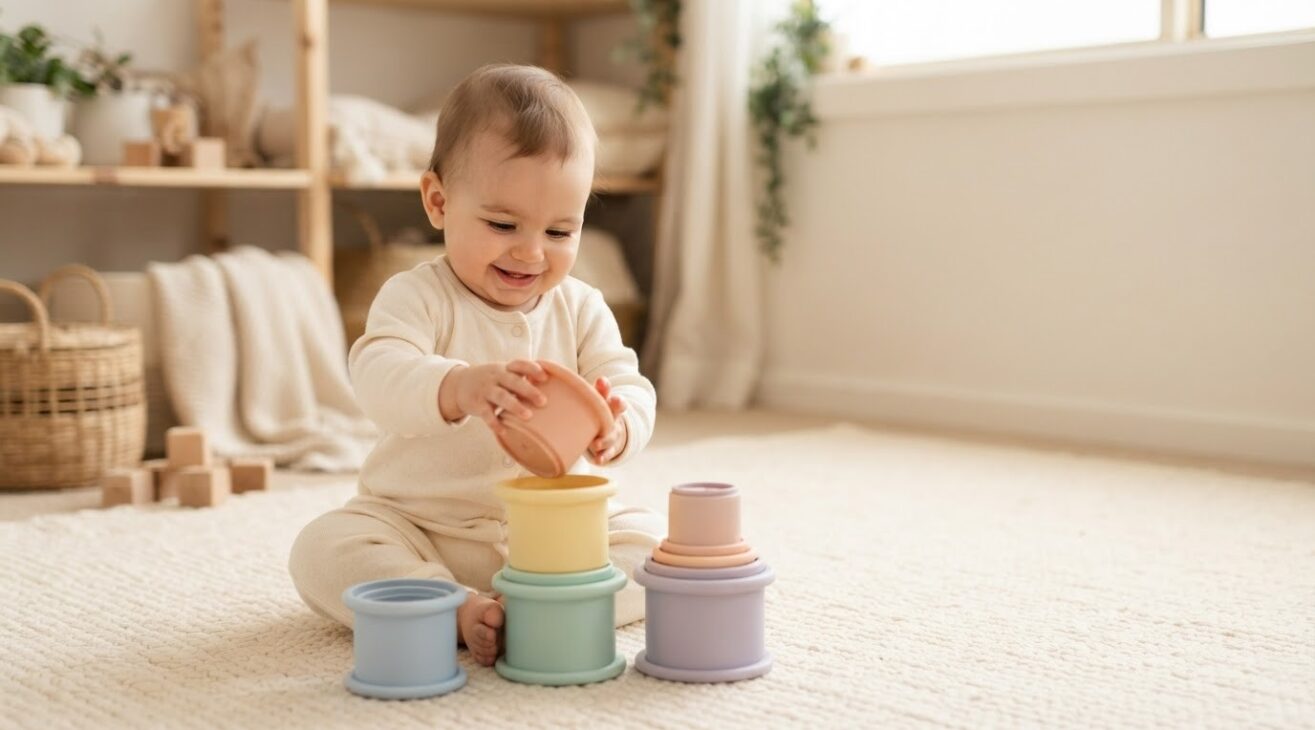 Stacking & Nesting Activity Cards for Babies 7–9 Months