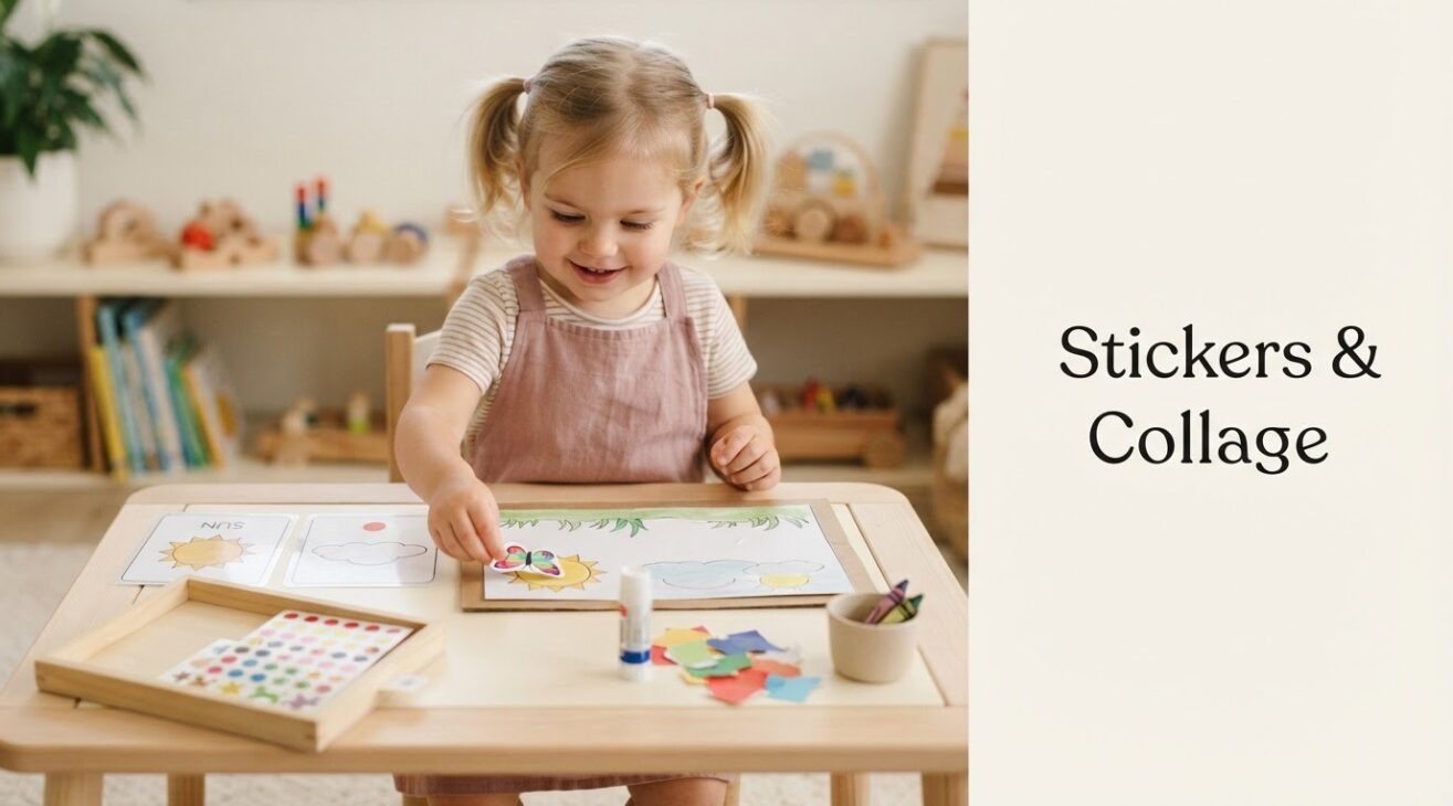 Stickers & Collage Activity Cards for 2-Year-Old Toddlers