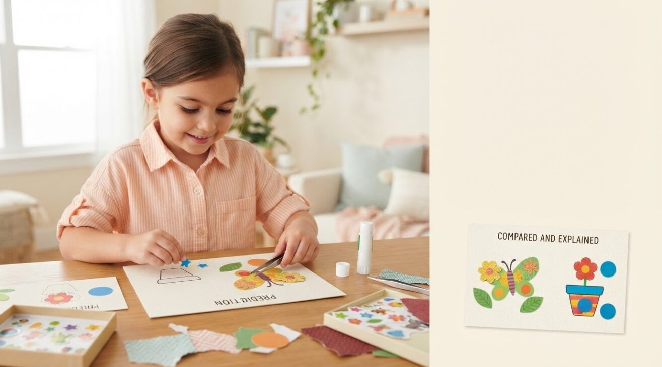 Stickers & Collage Activity Cards for 4-Year-Old Kids