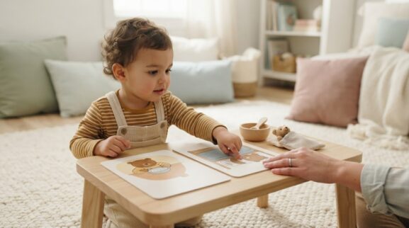 Story Comprehension Activity Cards for 2 Years printable learning activity for a 2-year-old