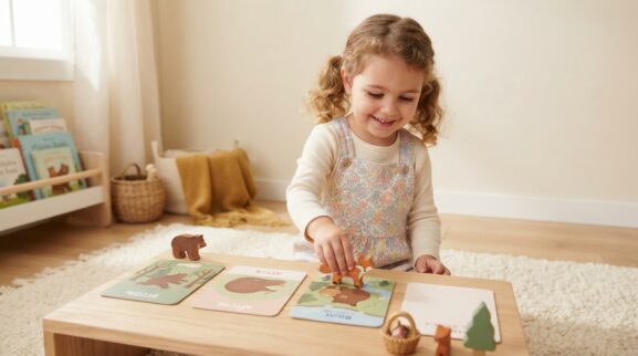 Story Comprehension Activity Cards for 3 Years printable learning activity for a 3-year-old