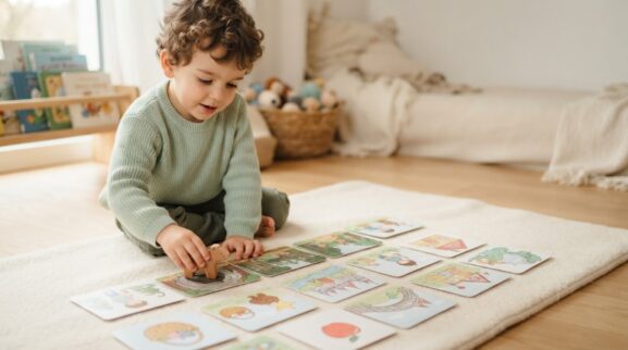 Story Creation Activity Cards for 3 Years printable learning activity for a 3-year-old