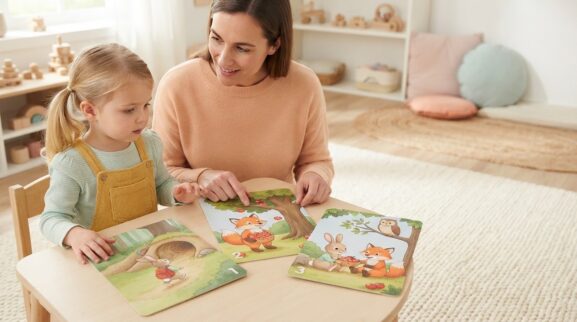 Storytelling Language Activity Cards for 3 Years printable learning activity for a 3-year-old