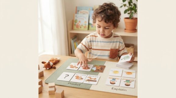Storytelling Language Activity Cards for 4 Years printable learning activity for a 4-year-old