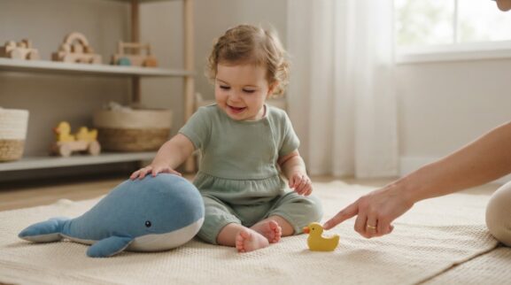 Teach Through Play: Opposites for 1 Year parent learning guide for a 1-year-old