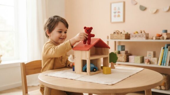 Teach Through Play: Positions & Spatial Words for 4 Years parent learning guide for a 4-year-old