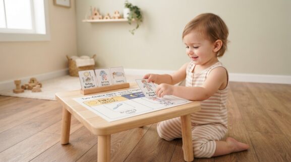 Teach Through Play: Time & Sequence Concepts for 2 Years parent learning guide for a 2-year-old