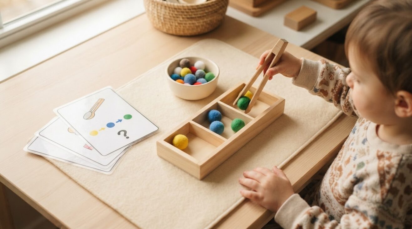 Tongs / Tweezers Activity Cards for 3-Year-Old Toddlers