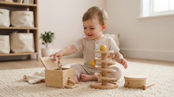 Try, Notice & Solve: Cause & Effect for 1 Year learning activity for a 1-year-old