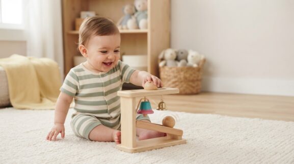 Try, Notice & Solve: Cause & Effect for 7–9 Months learning activity for a 7–9 month old baby