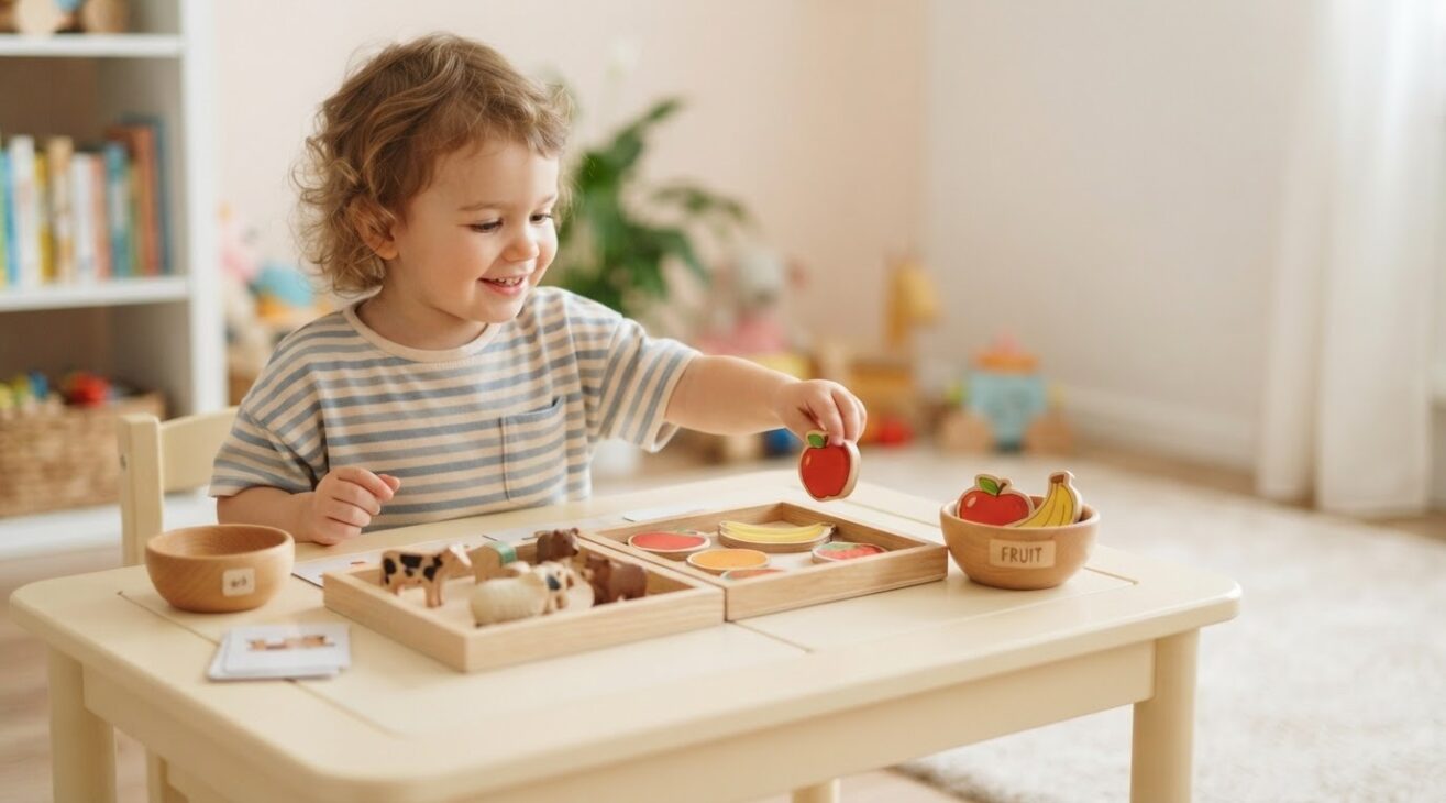 Try, Notice & Solve: Classification for 2-Year-Old Toddlers