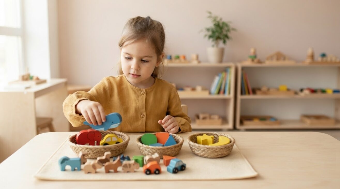 Try, Notice & Solve: Classification for 4-Year-Old Kids