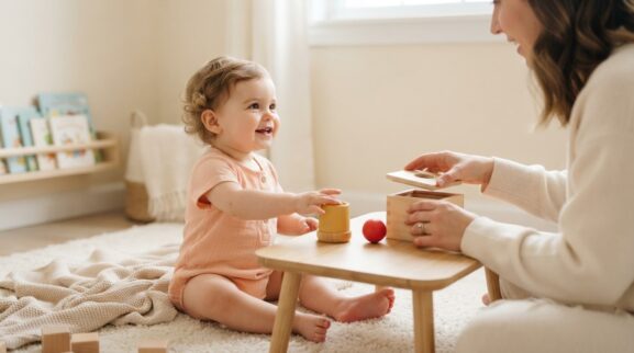 Try, Notice & Solve: Object Permanence for 1 Year learning activity for a 1-year-old