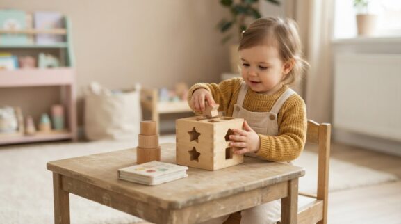 Try, Notice & Solve: Planning & Persistence for 1 Year learning activity for a 1-year-old