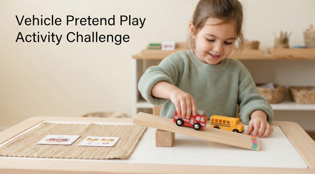 Vehicle Pretend Play Activity Cards for 4-Year-Old Kids