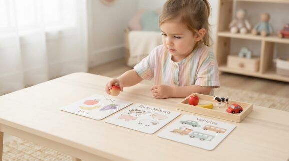 Vocabulary by Topic Activity Cards for 3 Years printable learning activity for a 3-year-old