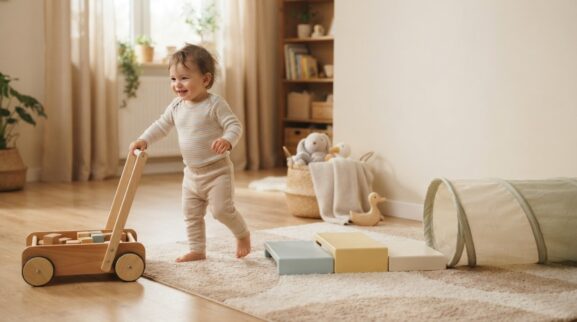 Walking & Balance Activity Cards for 1 Year printable learning activity for a 1-year-old
