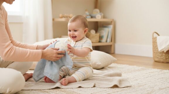 Where Did the Ball Go? learning activity for a 7–9 month old baby