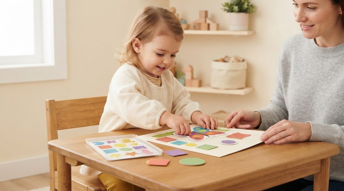 Stickers & Collage for 2-Year-Old Toddlers: Art-and-Motor Activity