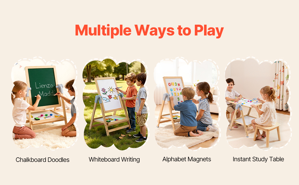 SucceBuy Standing Magnetic Drawing Board WordPad Art Easel with Painting Accessories Children Educational Toys for Kids Boy Girl - Image 10