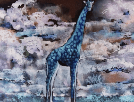 Art Studio Blue Giraffe