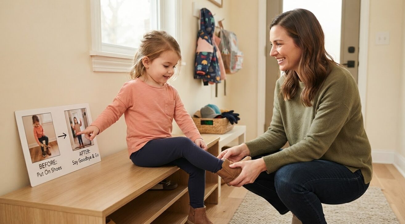 Leaving Home & Transitions for 3-Year-Old Preschoolers: Before-and-After Talk