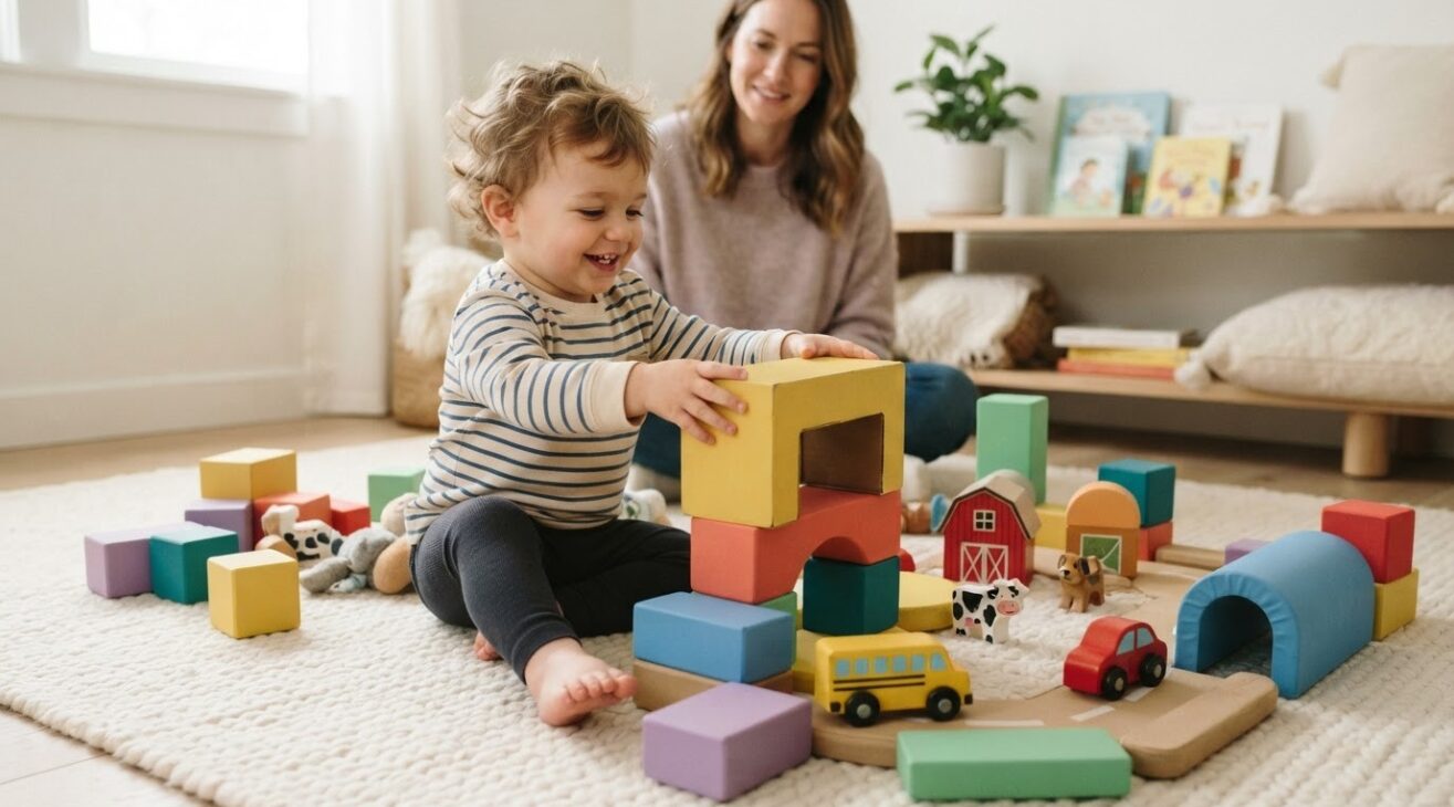 Building & Construction for 1-Year-Old Toddlers: Build a Tiny Town