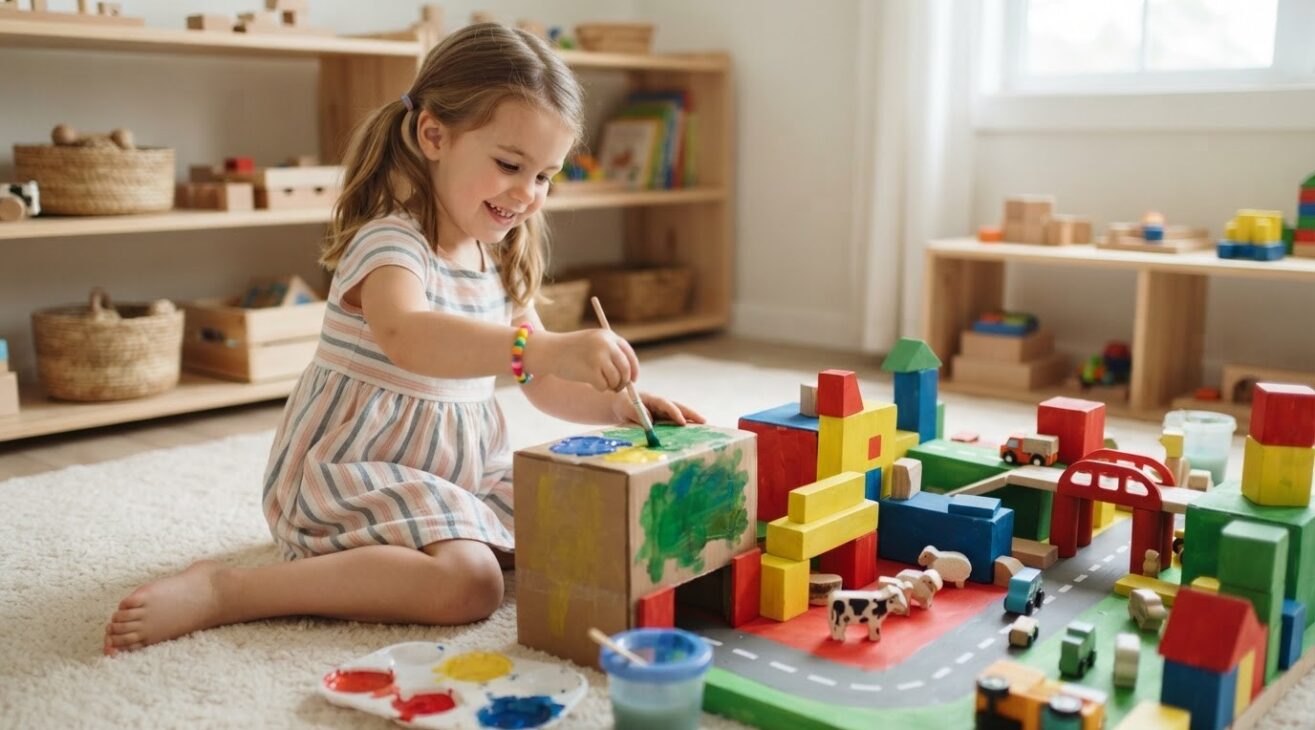 Color Mixing & Art Discovery for 5-Year-Old Children: Build a Tiny Town