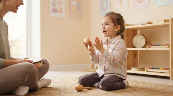 Call-and-Response Song fast / slow activity with a 5-year-old child
