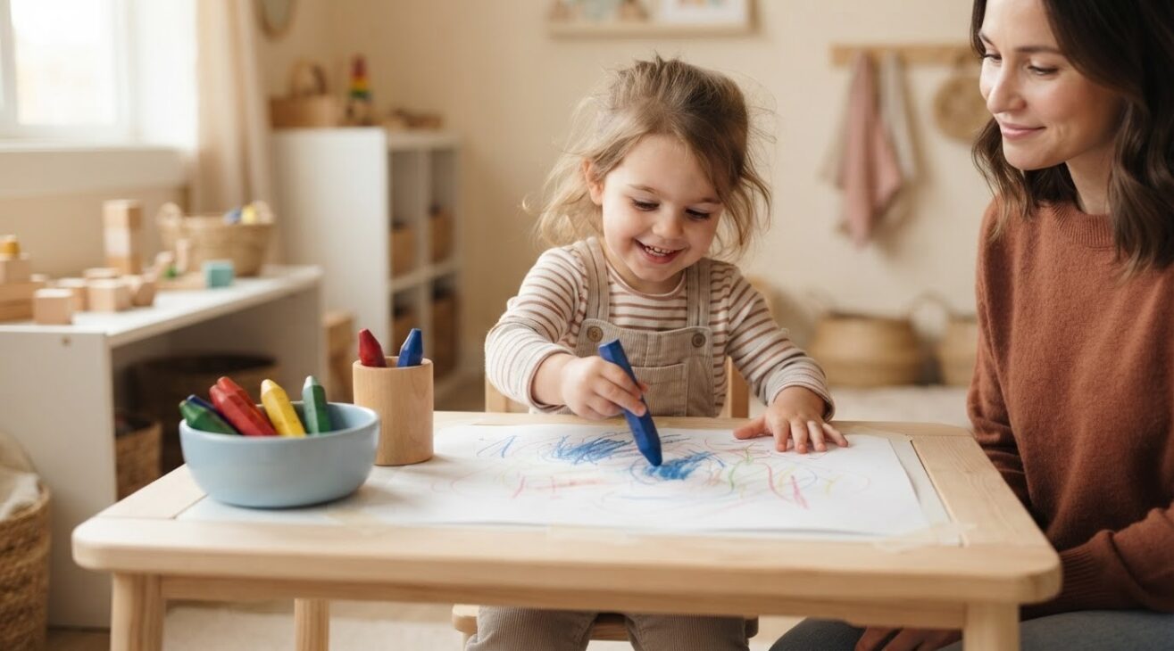 Drawing & Scribbling for 3-Year-Old Preschoolers: Container Play