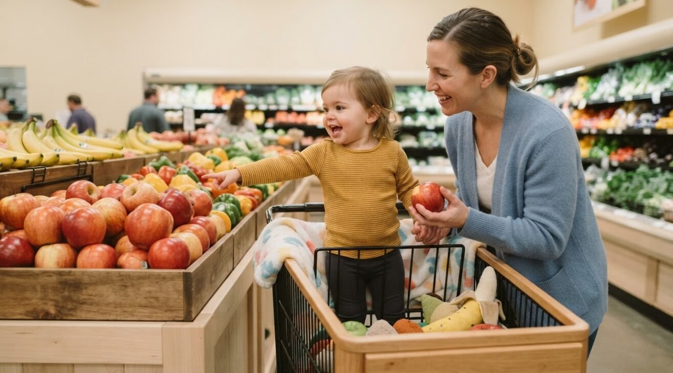 Describing Words with a Grocery Store Language Hunt for 2-Year-Old Toddlers