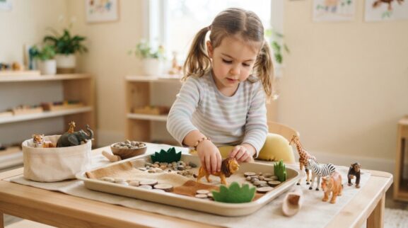 Hands-On Exploration animals & habitats activity with a 4-year-old preschooler