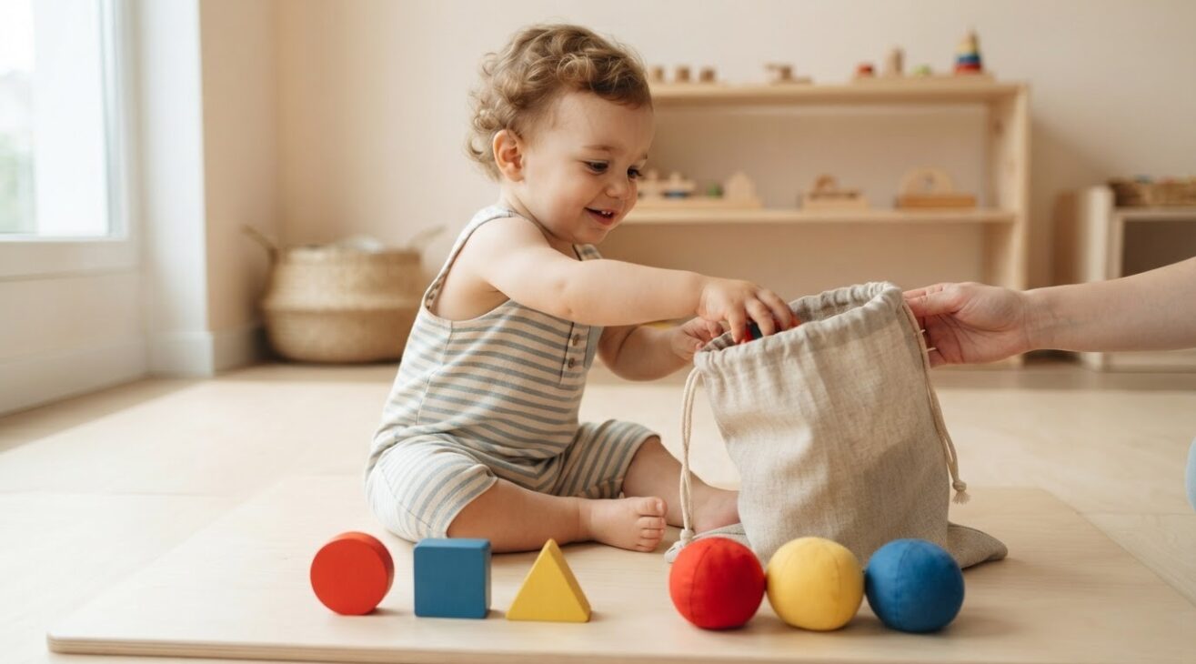Classification with a Mystery Bag Challenge for 1-Year-Old Toddlers