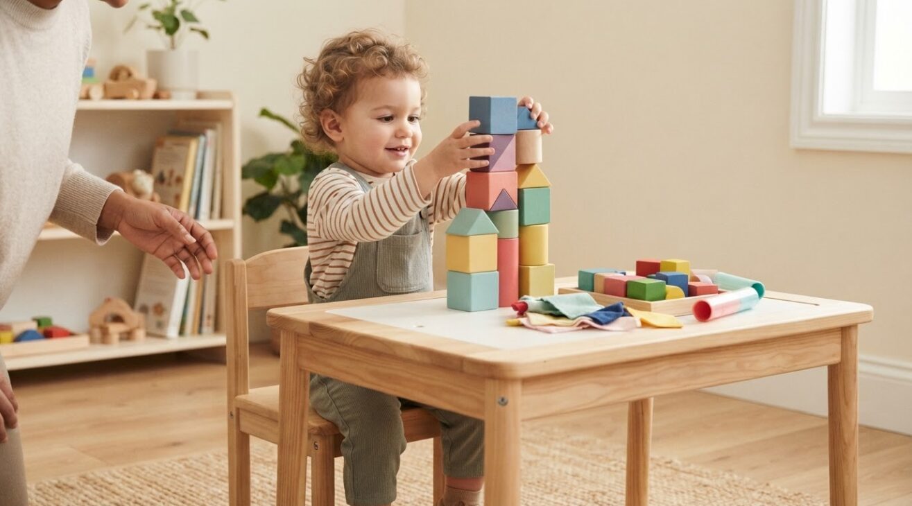 Building & Construction for 2-Year-Old Toddlers: Open-Ended Art Invitation