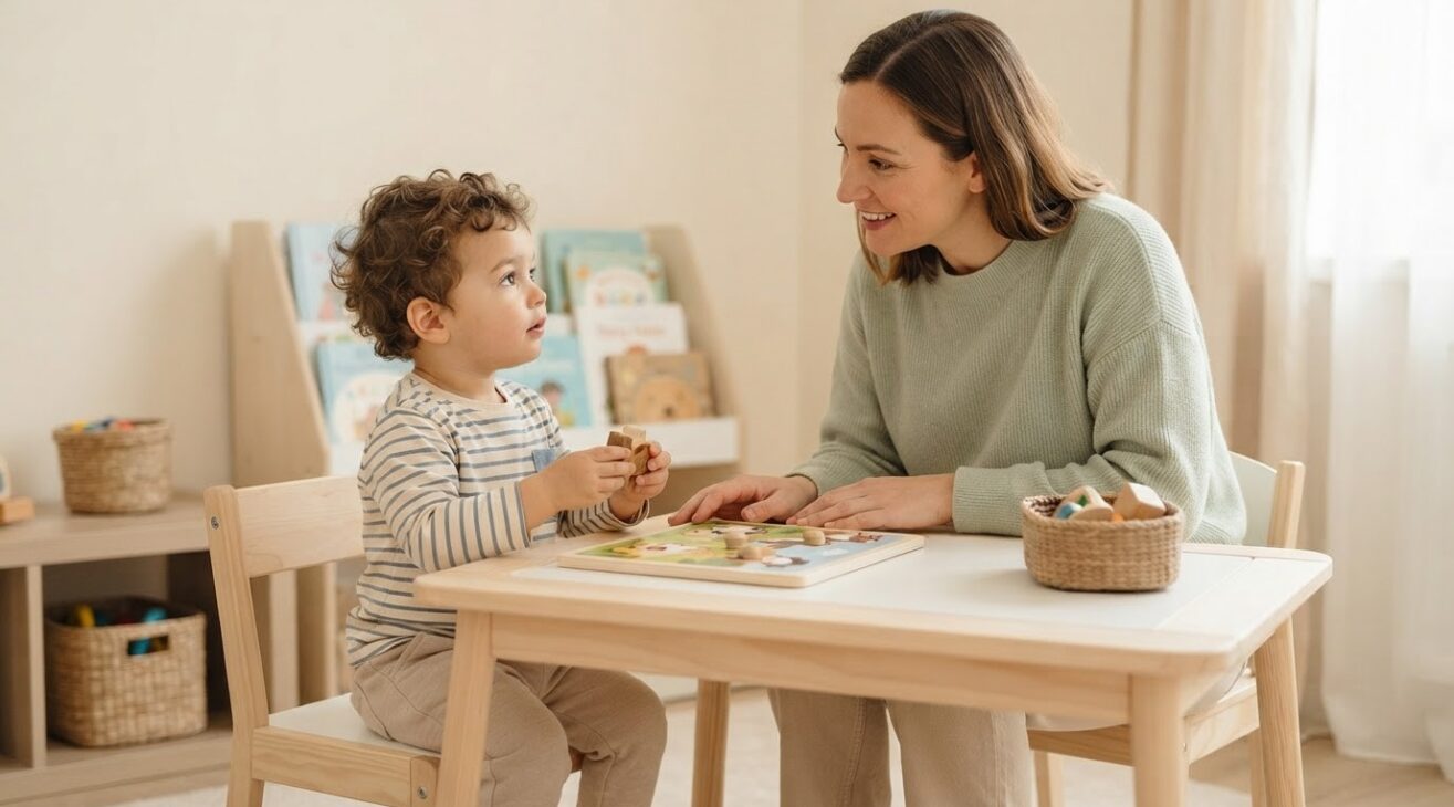 Asking for Help with a Parent-Child Routine Rehearsal for 2-Year-Old Toddlers