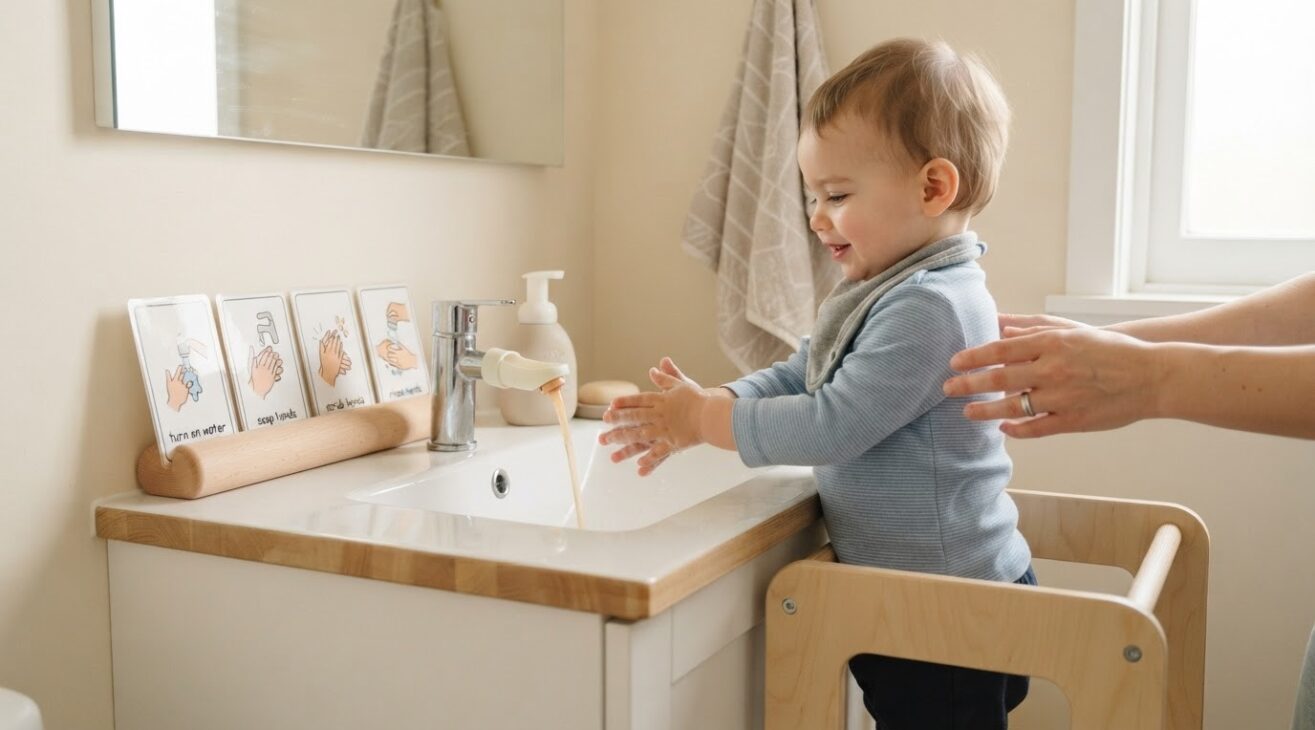 Handwashing Routine for 1-Year-Old Toddlers: Picture-Step Routine